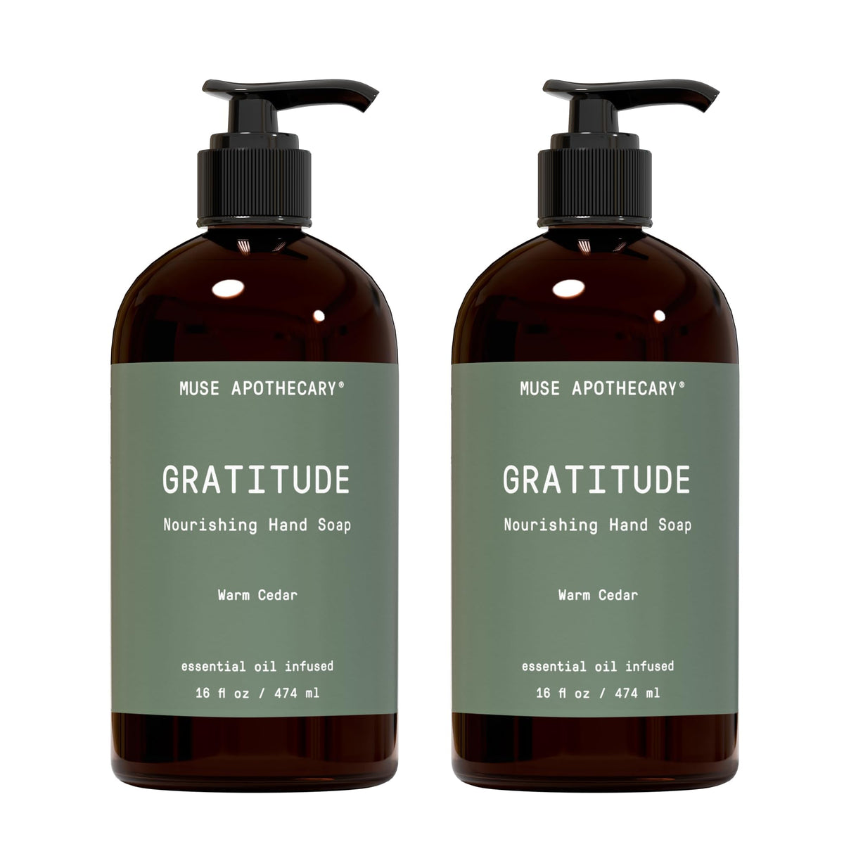 Muse Apothecary Rituel Main – bouteille savon cédré chaud pour mains propres et hydratées