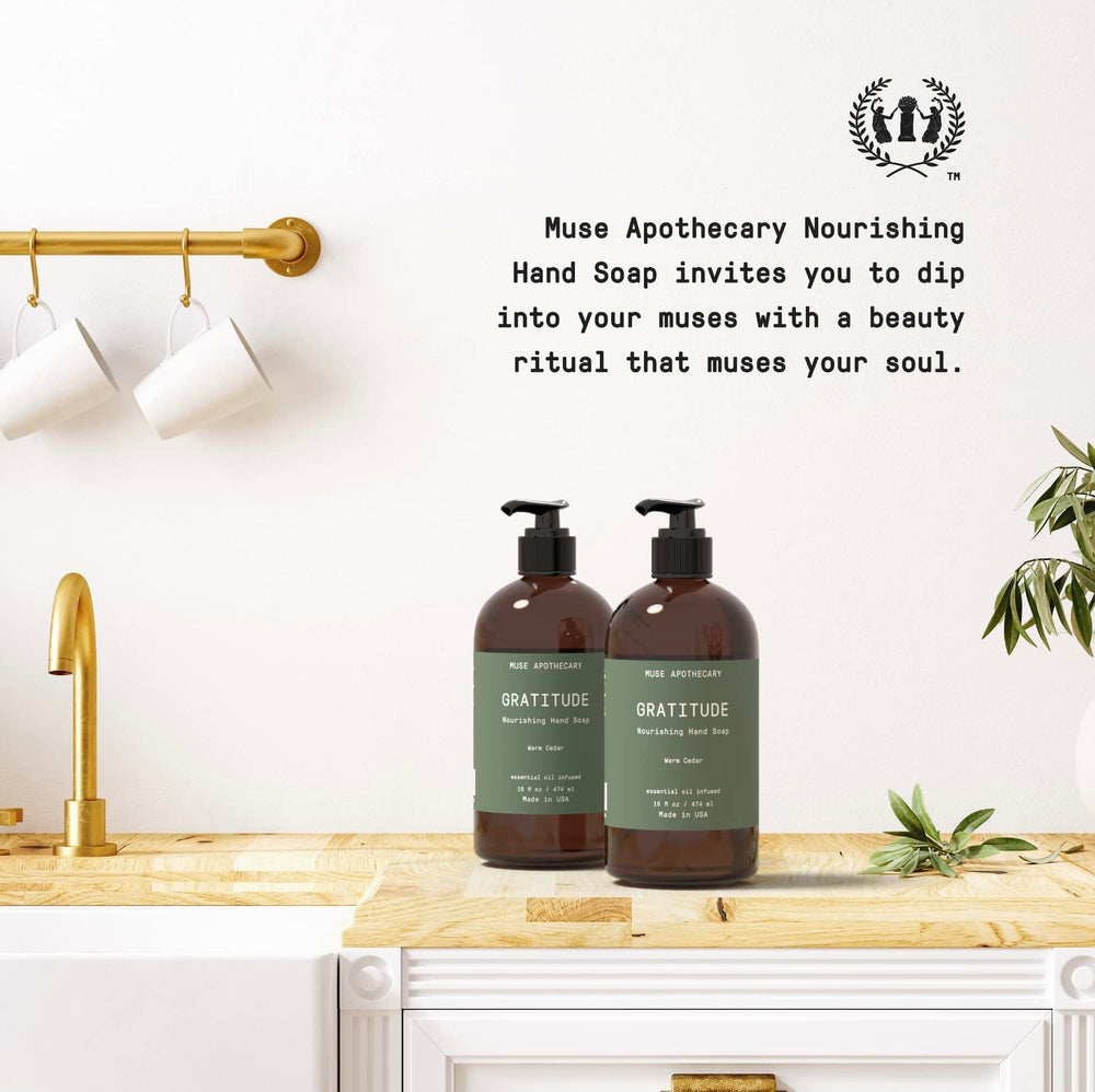 Muse Apothecary Rituel Main – parfum cédré-vanille pour une sensation apaisante et rafraîchissante