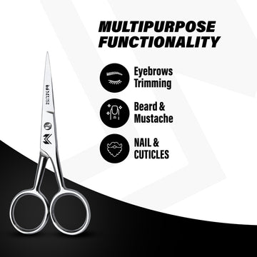 Tijeras MUSI para barba y bigote, precisión para delinear contornos.