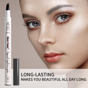 Music Flower Eyebrow Pen tapa segura que evita secado