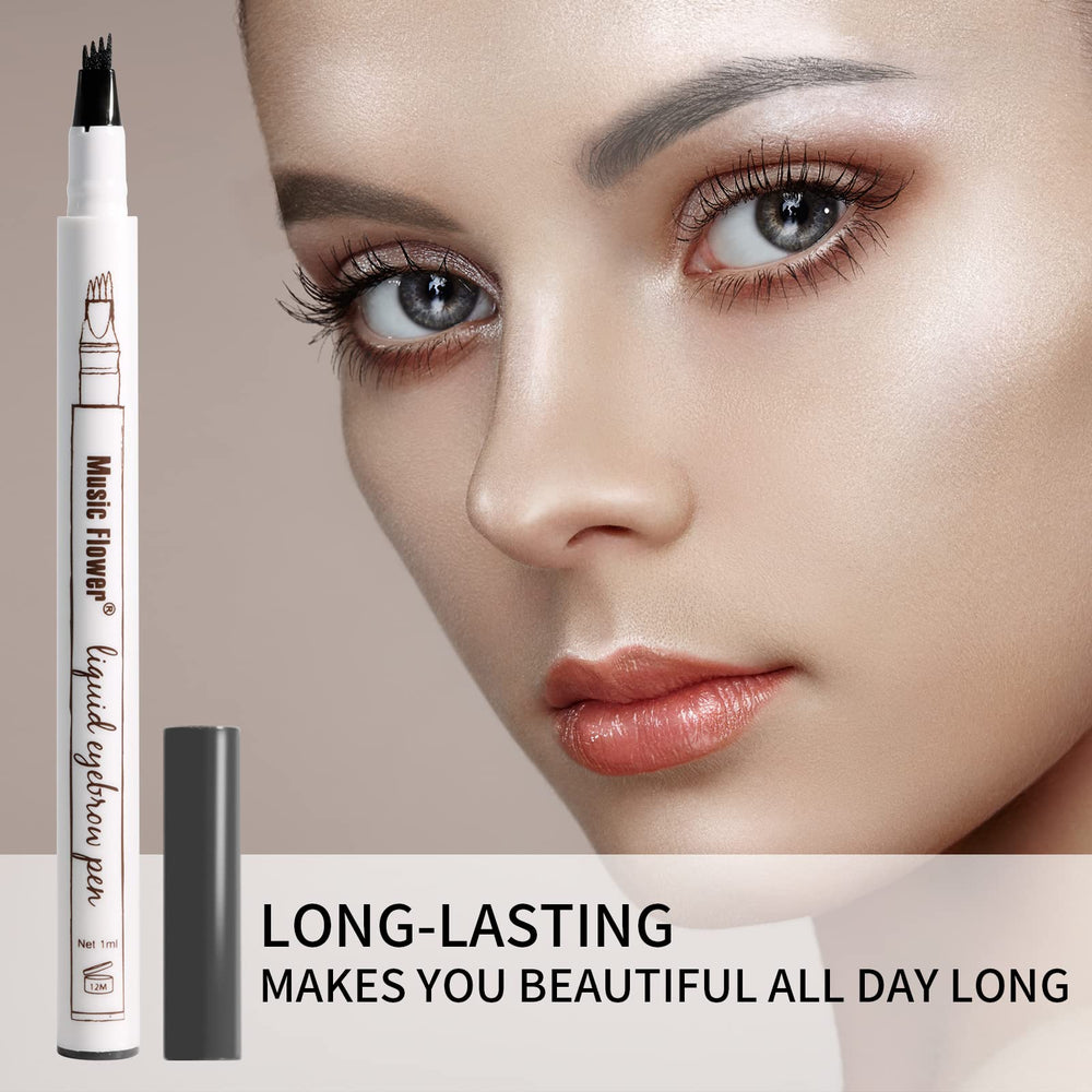 Music Flower Eyebrow Pen tapa segura que evita secado