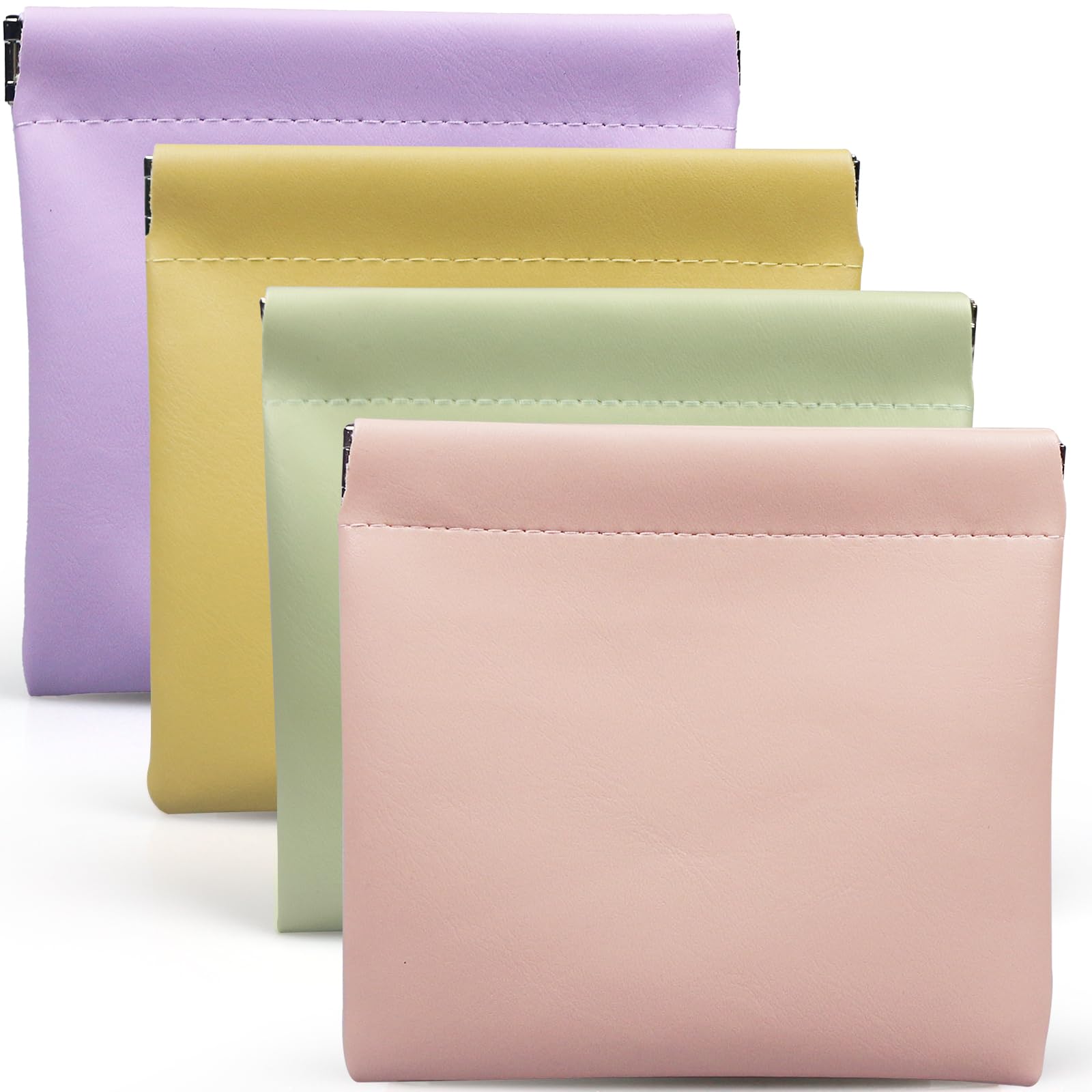 Muswelf bolsa pequeña de maquillaje con cierre snap, organización rápida en el bolso.