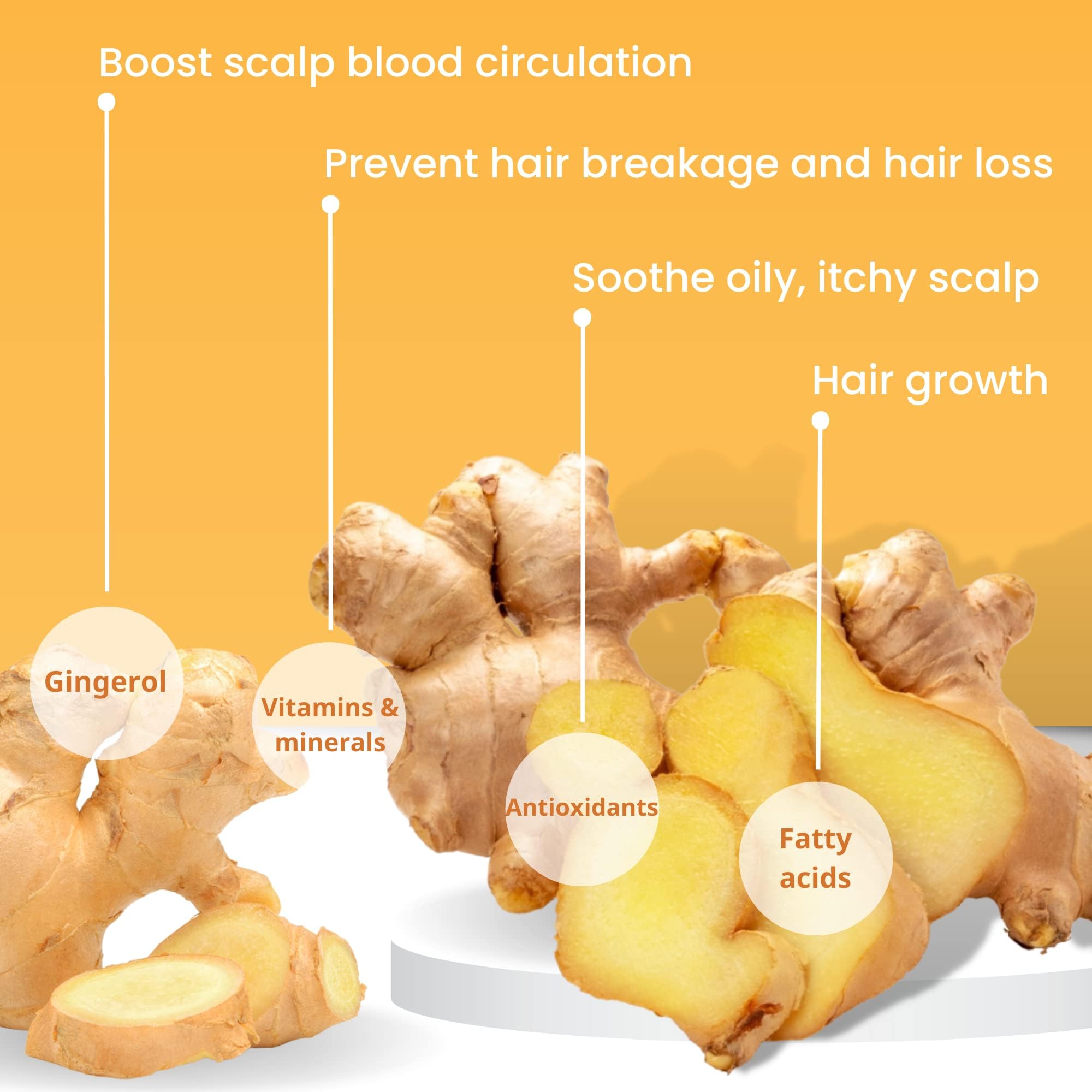 Detalle de la barra acondicionador Muun Ginger para cabello suave.