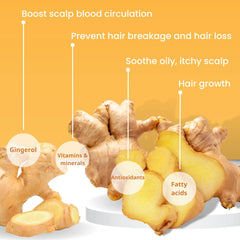 Detalle de la barra acondicionador Muun Ginger para cabello suave.