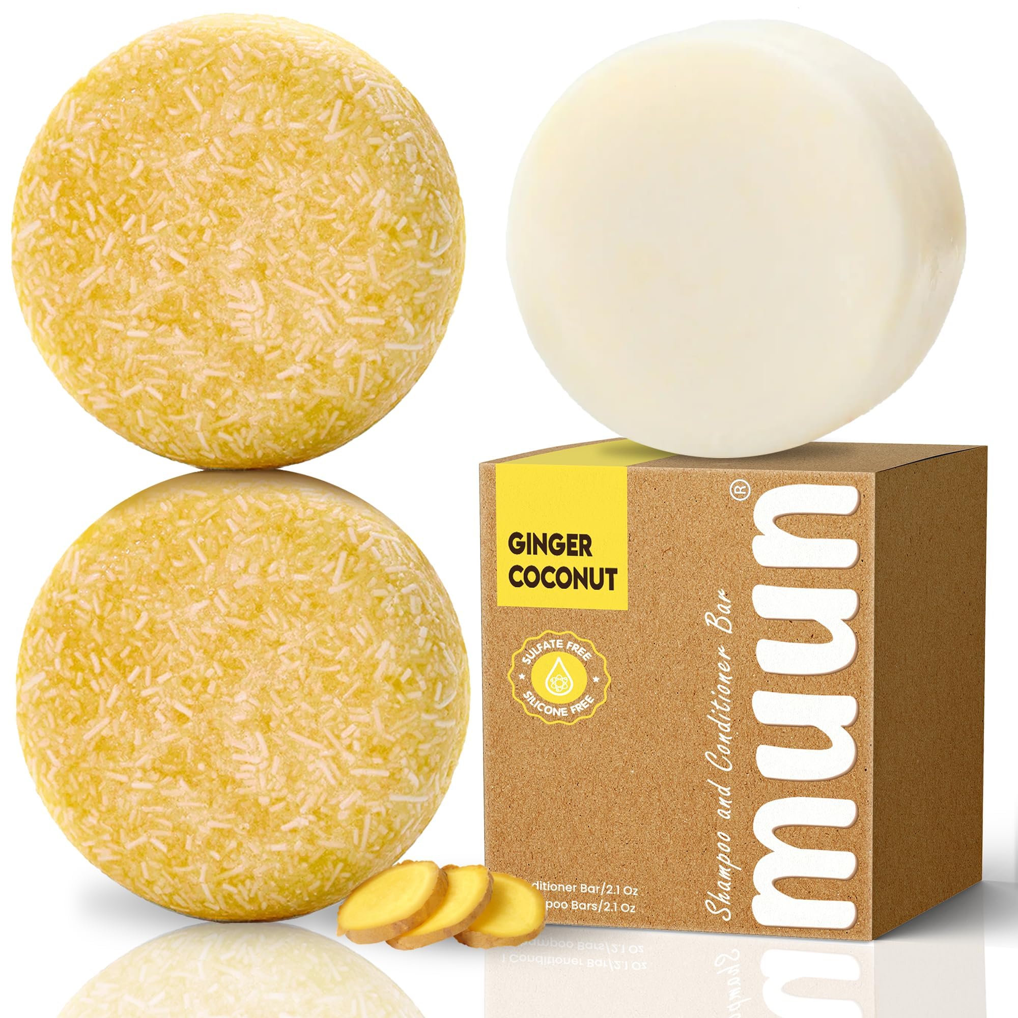 Muun Ginger Conjunto frontal muestra el set para viaje y cuidado diario.