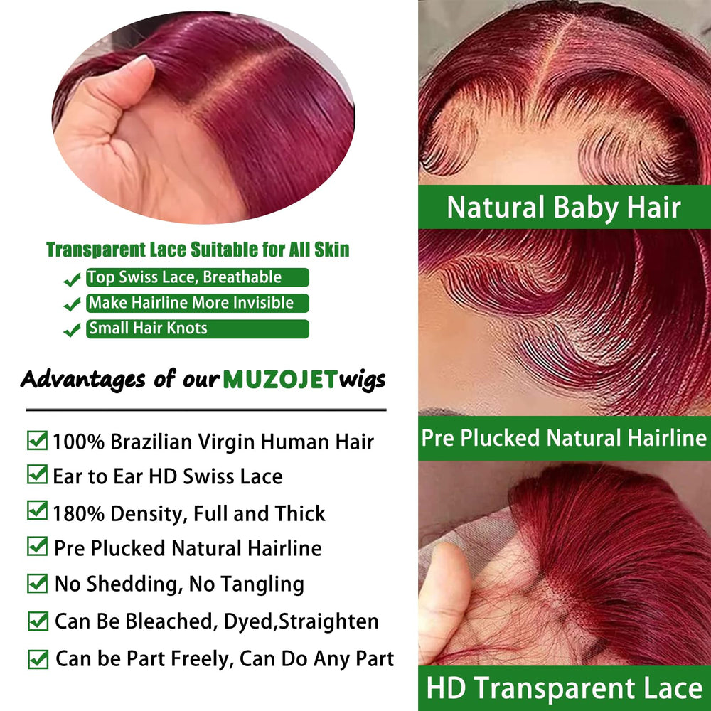 MUZOJET cabello humano onda cuerpo 26 pulgadas para estilo suave y duradero