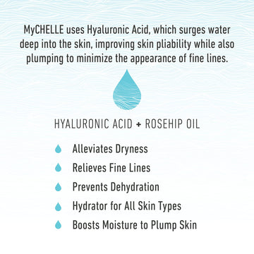 MyCHELLE Serum hialurónico: antioxidantes kombucha y té negro para revitalizar la piel.