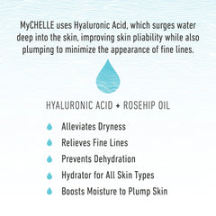 MyCHELLE Serum hialurónico: antioxidantes kombucha y té negro para revitalizar la piel.
