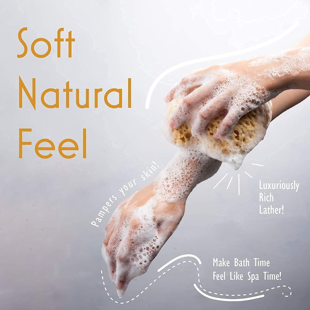myHomeBody esponja de ducha con gran capacidad de jabones y espuma lujosa
