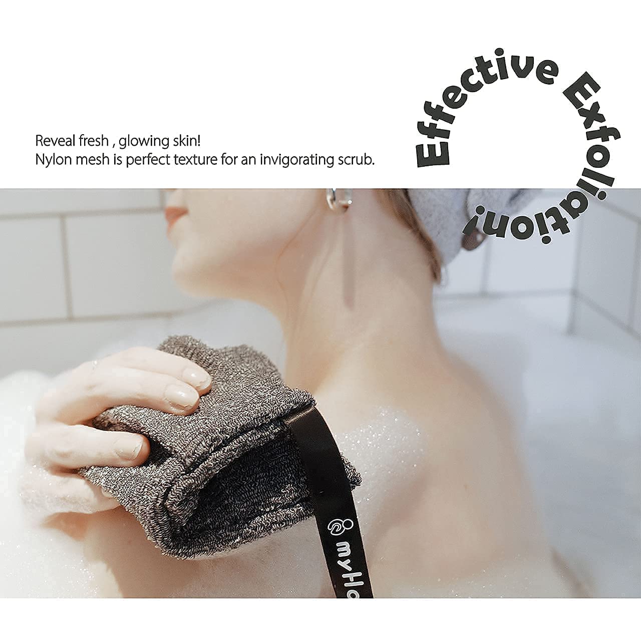 myHomeBody esponja exfoliante para cuerpo, ideal para exfoliar diariamente en la ducha