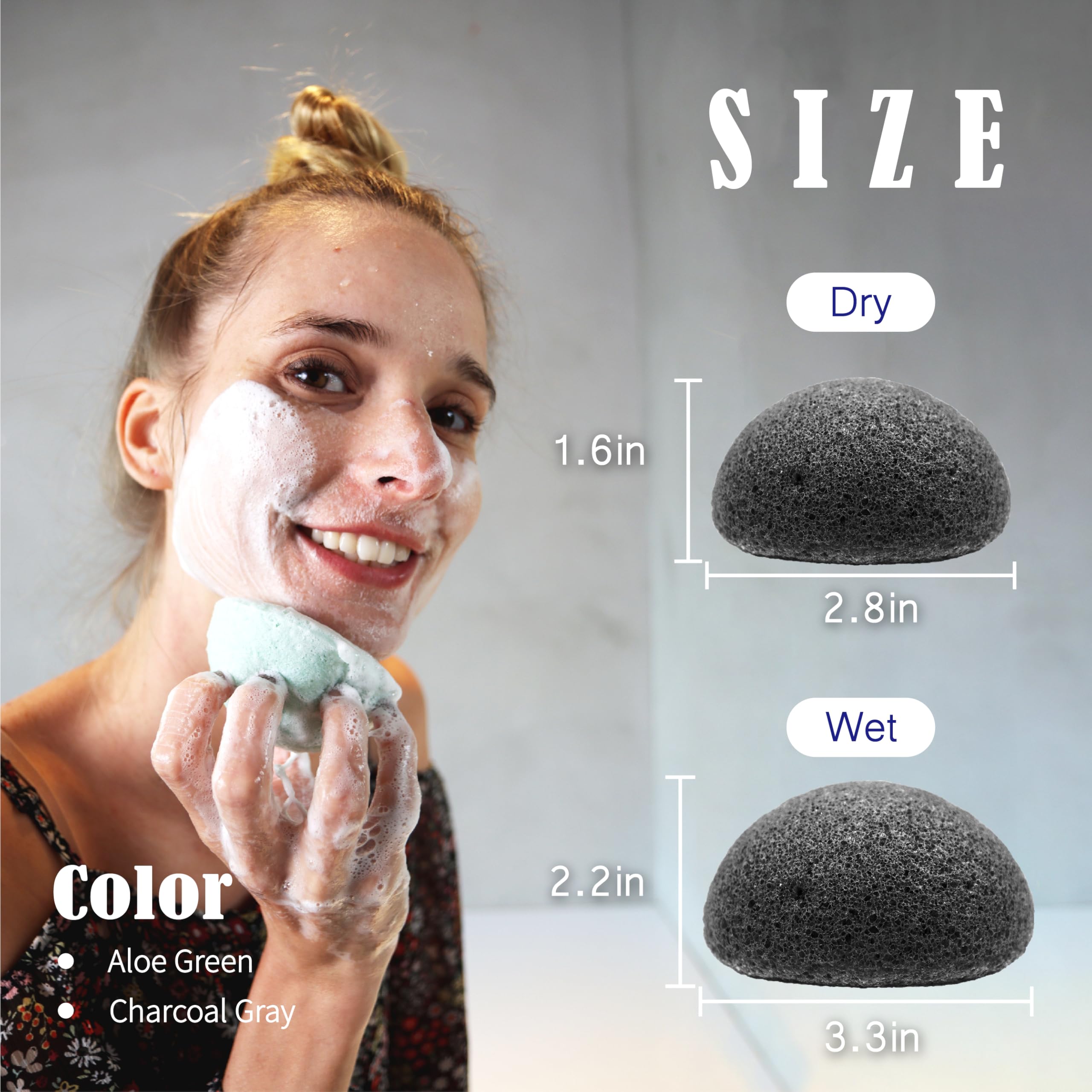 myHomeBody éponge konjac visage aloé véra apaise et hydrate la peau