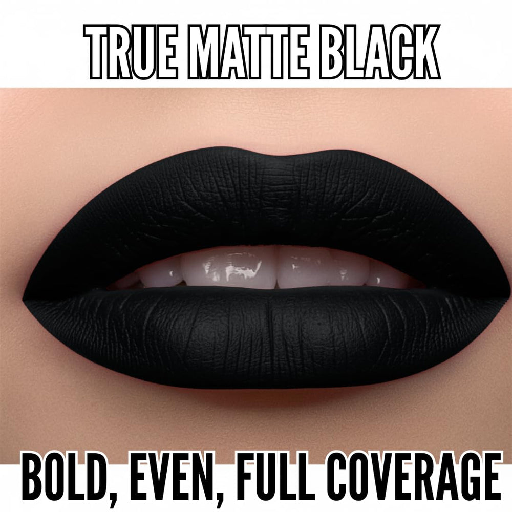 Mynena Matte Liquid Lipstick Black tube and wand for precise application