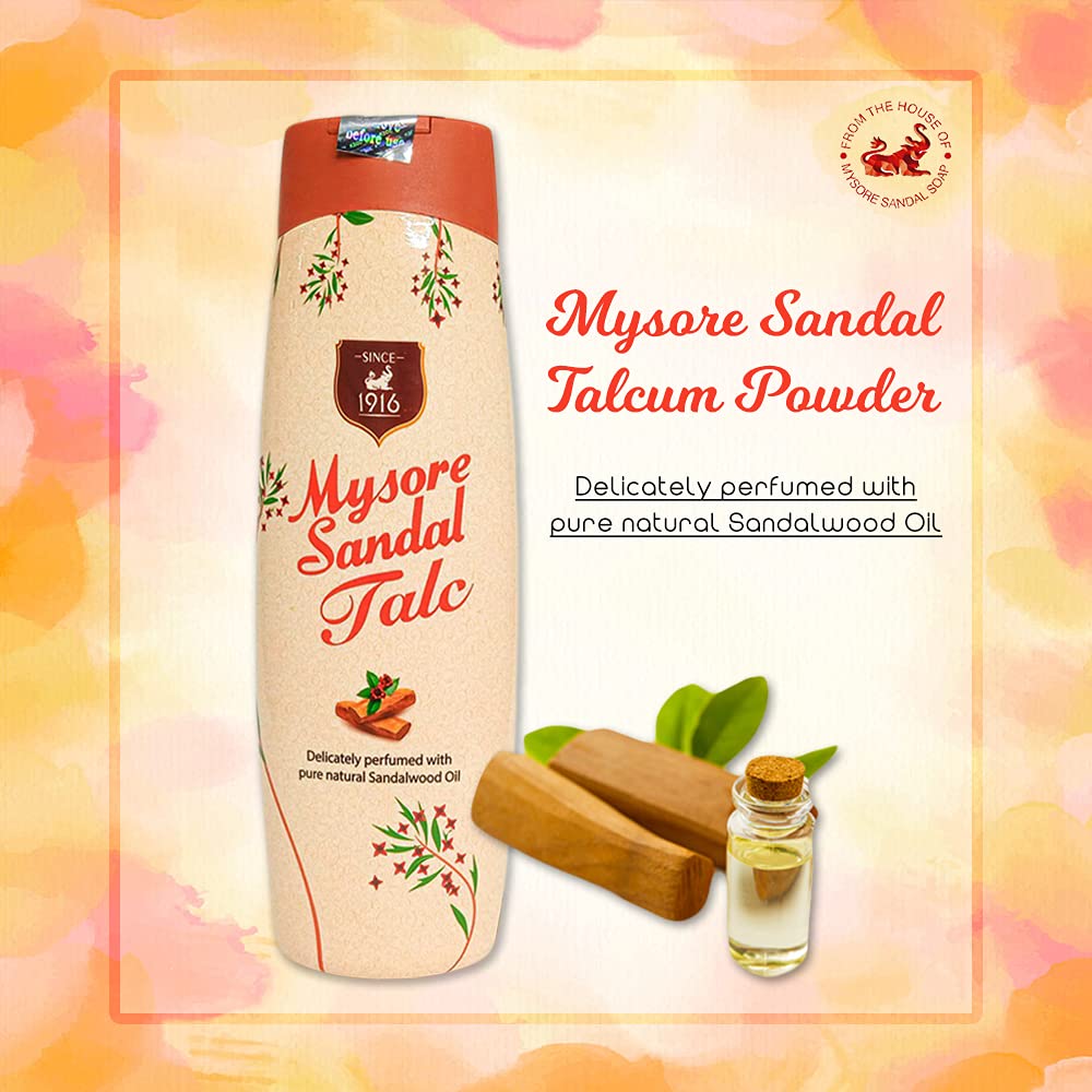 Mysore Sandal Talco textura polvo: sensación suave y ligera al aplicar