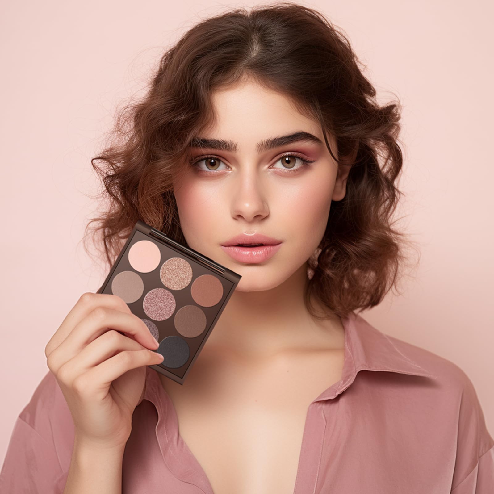 MYSTER ROSEY paleta vegana y libre de crueldad cuida ojos sensibles.