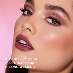 MYSTER ROSEY sombras mate taupe para mezcla suave y precisa.