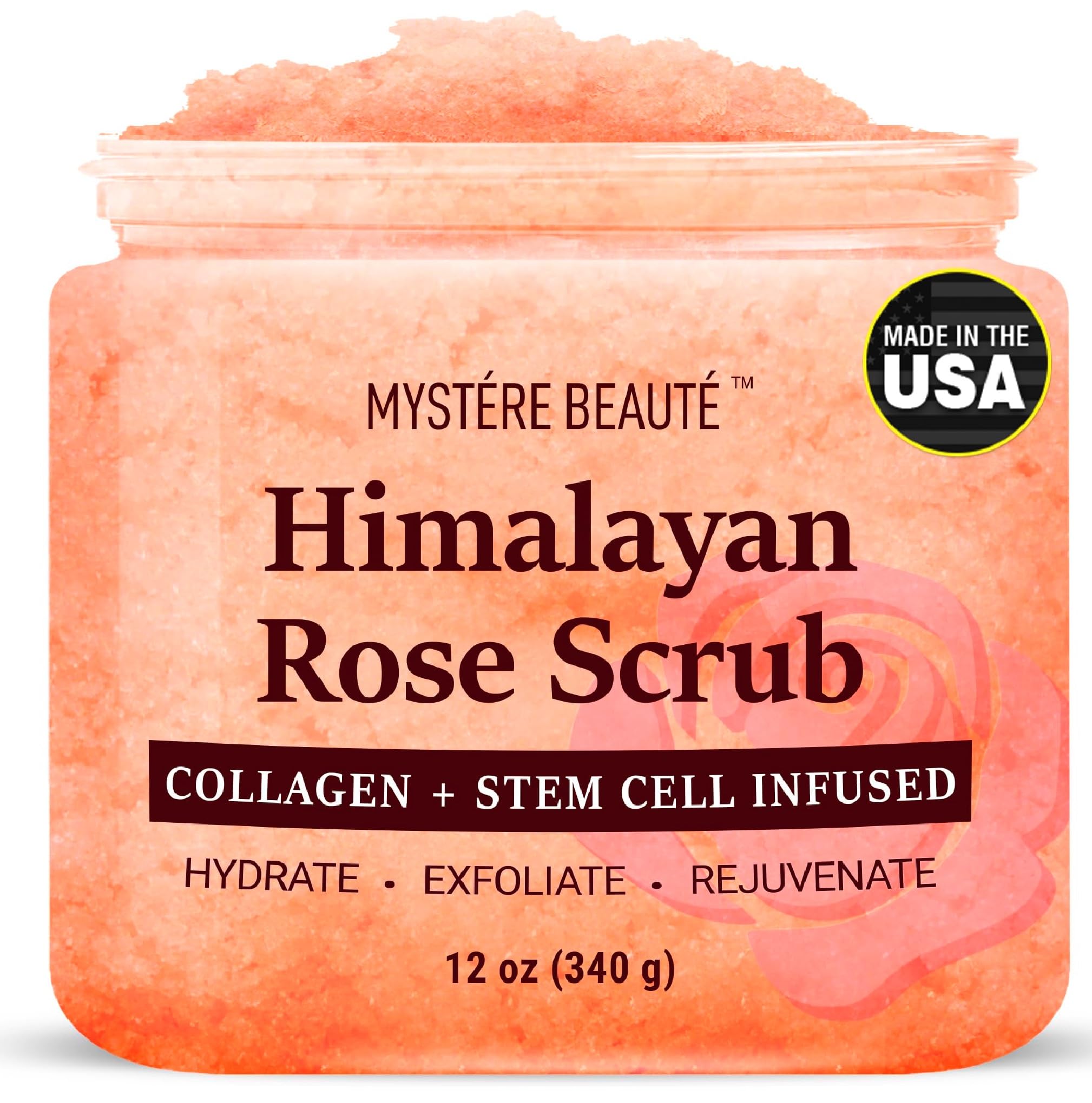 MYSTÉRE BEAUTÉ Sal Himalaya exfoliante para cuerpo mejora textura de la piel