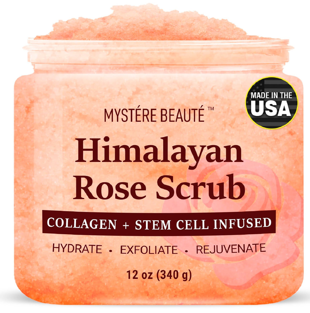 MYSTÉRE BEAUTÉ Sal Himalaya exfoliante para cuerpo mejora textura de la piel
