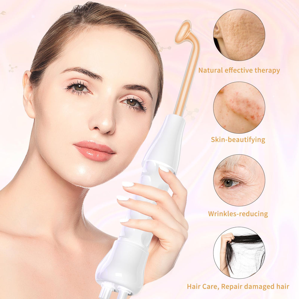 MYSWEETY High Frequency wand nozzle close-up showing precise treatment area