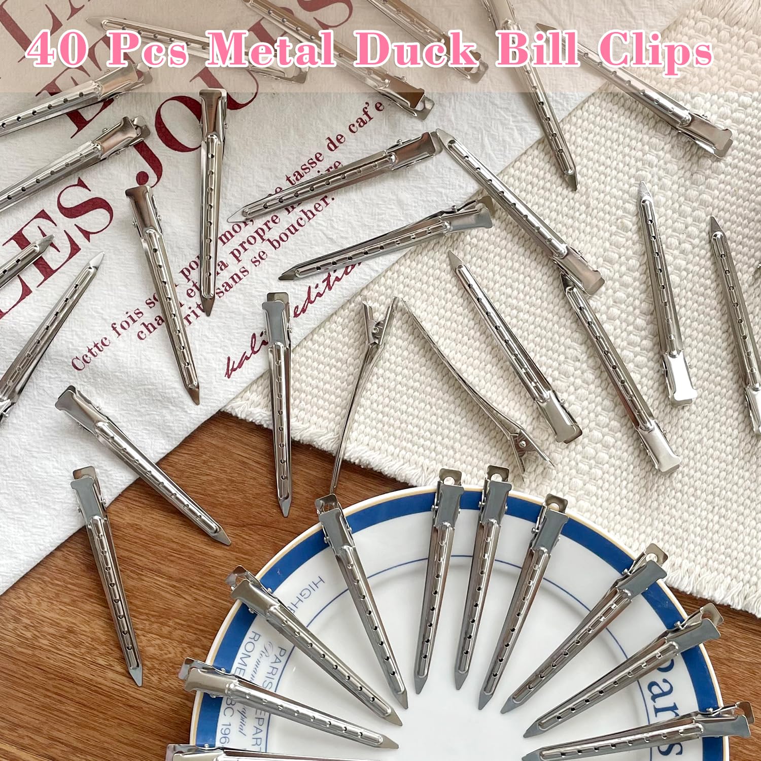 Mythos clips aligator para cabello grueso, ideal para peinados duraderos.