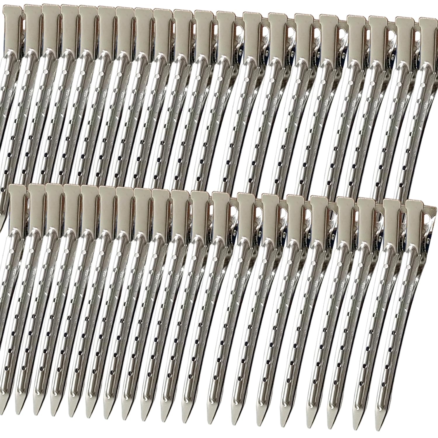 Mythos pinzas aligator plateadas de 3-5 pulgadas para peinados duraderos.