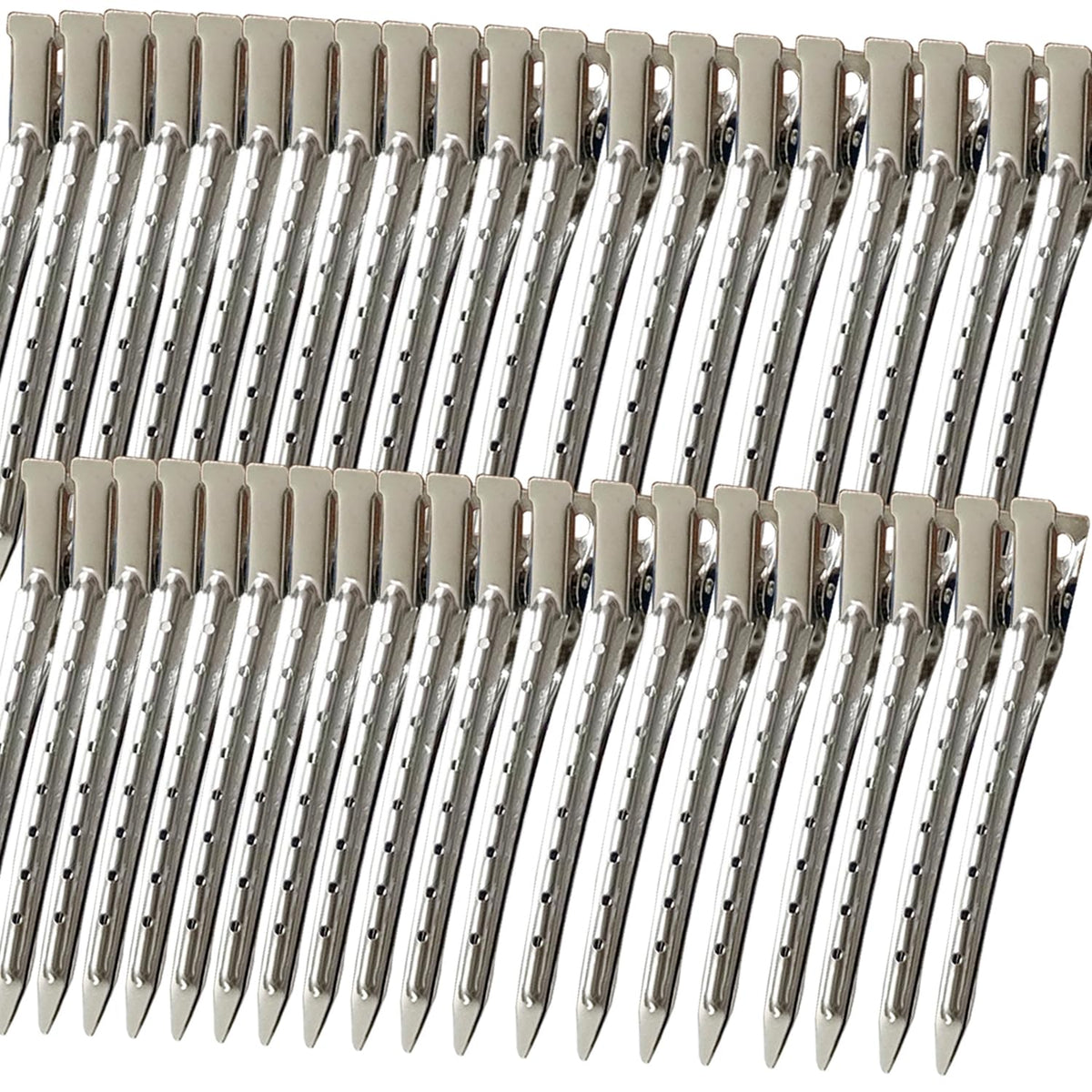 Mythos pinzas aligator plateadas de 3-5 pulgadas para peinados duraderos.