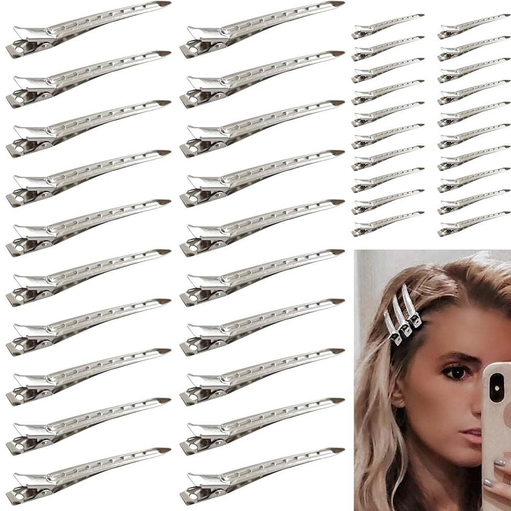 Mythos pinzas aligator para baño y maquillaje, útiles en rutinas diarias.