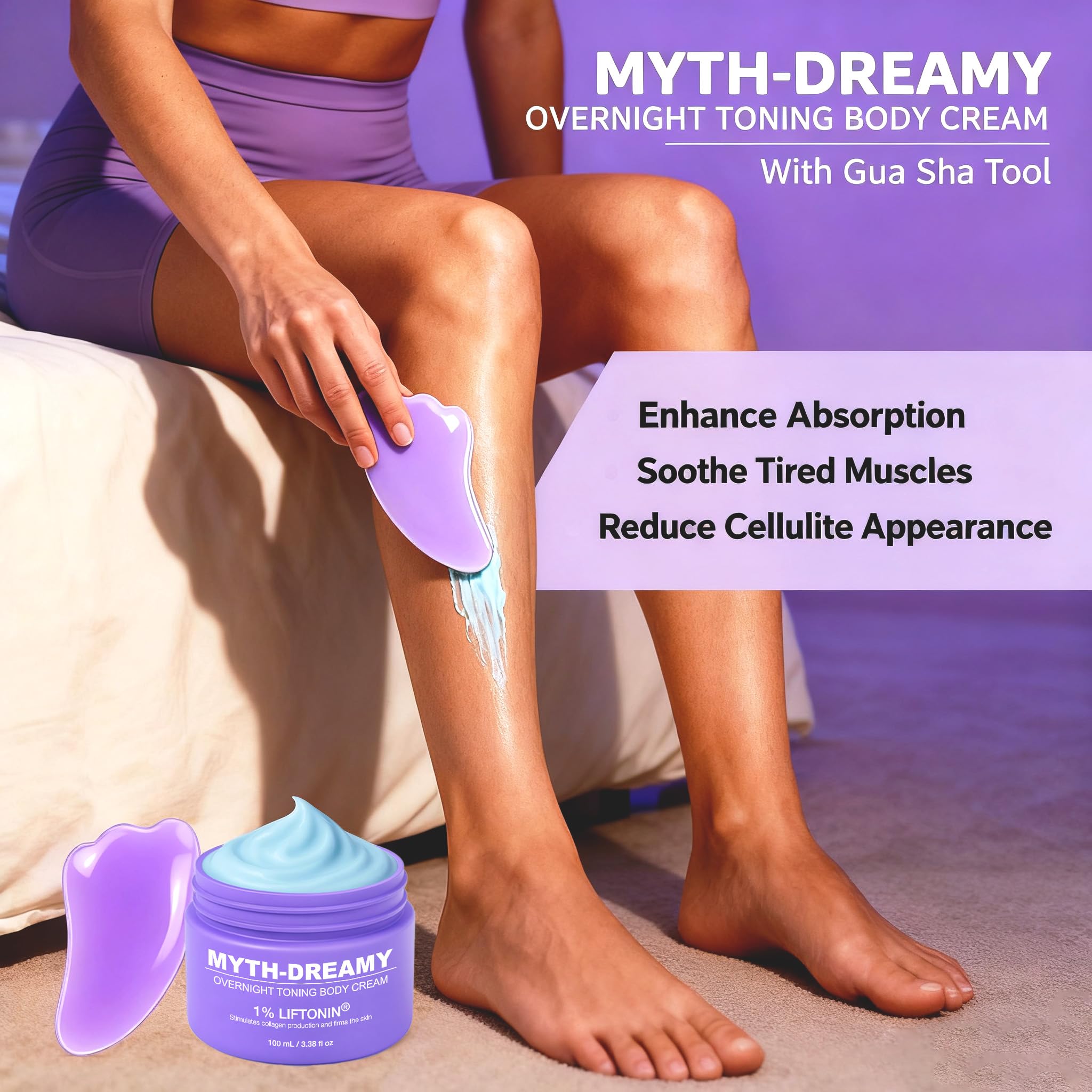 La herramienta guasha incluida de MythosFlow potencia absorción y relajación.