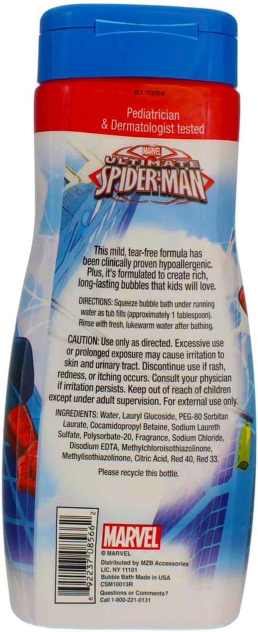 MZB Accesorios Amazing Spider-Man burbuja de baño espuma densa y duradera