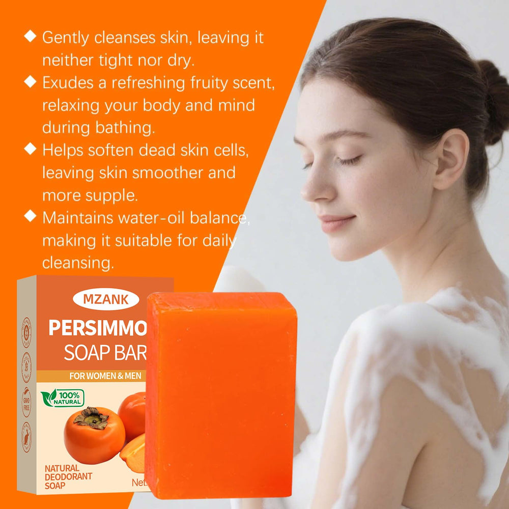 Etiqueta natural de MZANK Persimón, ideal para piel sensible.