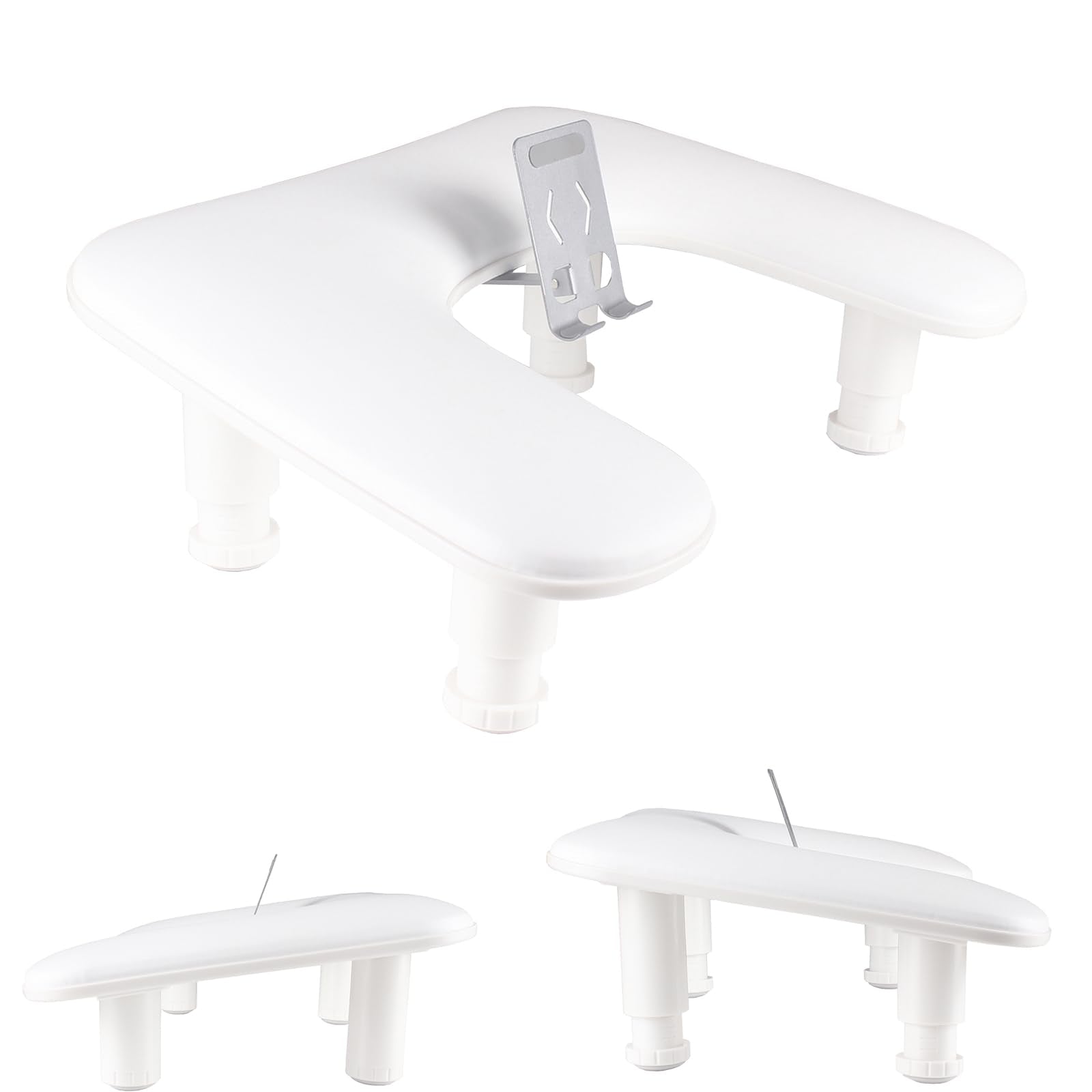 MZCMSL reposabrazos-manual con soporte telefono giratorio, uso cómodo en la sesión
