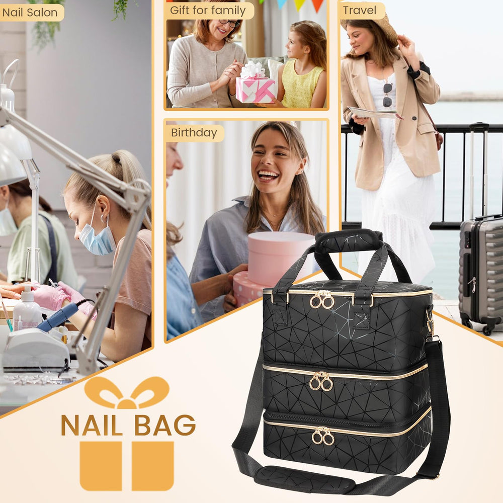 MZTXY bolsa con espacio para lámpara de uñas cómoda.