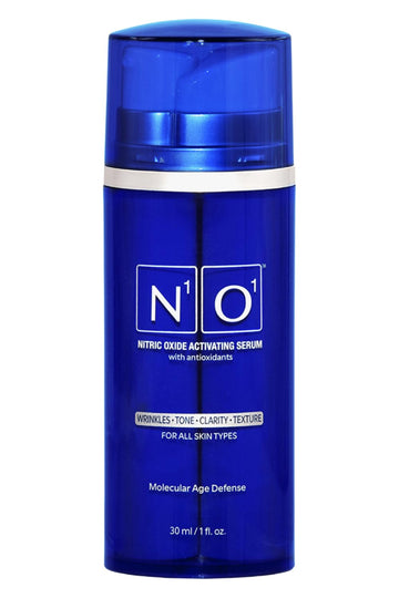 N1O1 serum activador de óxido nítrico en botella, hidratación suave para la piel.