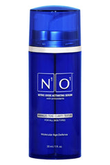 N1O1 serum activador de óxido nítrico en botella, hidratación suave para la piel.