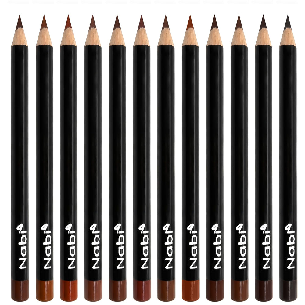Delineador labial Nabi: conjunto de 12 tonos marrones para definir labios con estilo