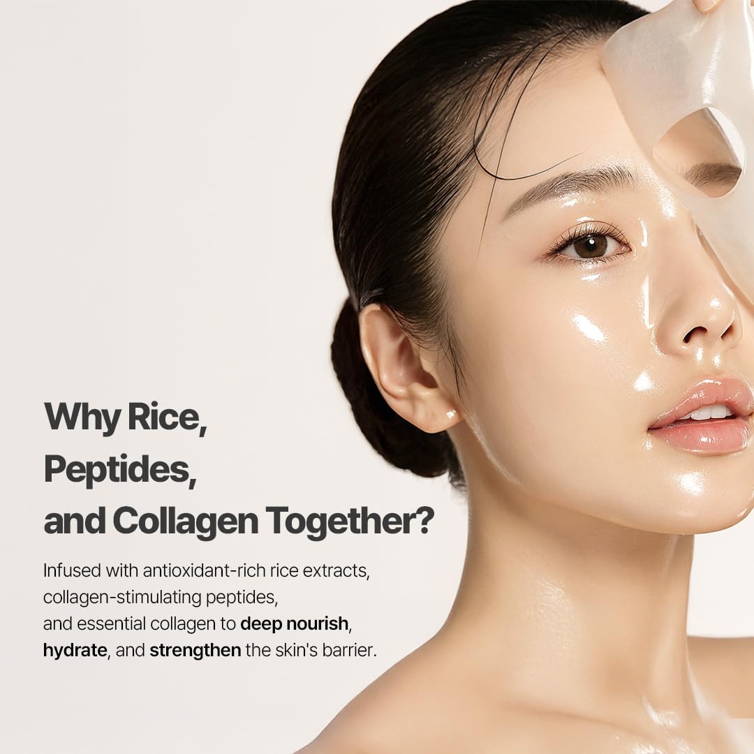 NACIFIC mascarilla gel colágeno arroz, aplicación de dos horas mejora firmeza temporal