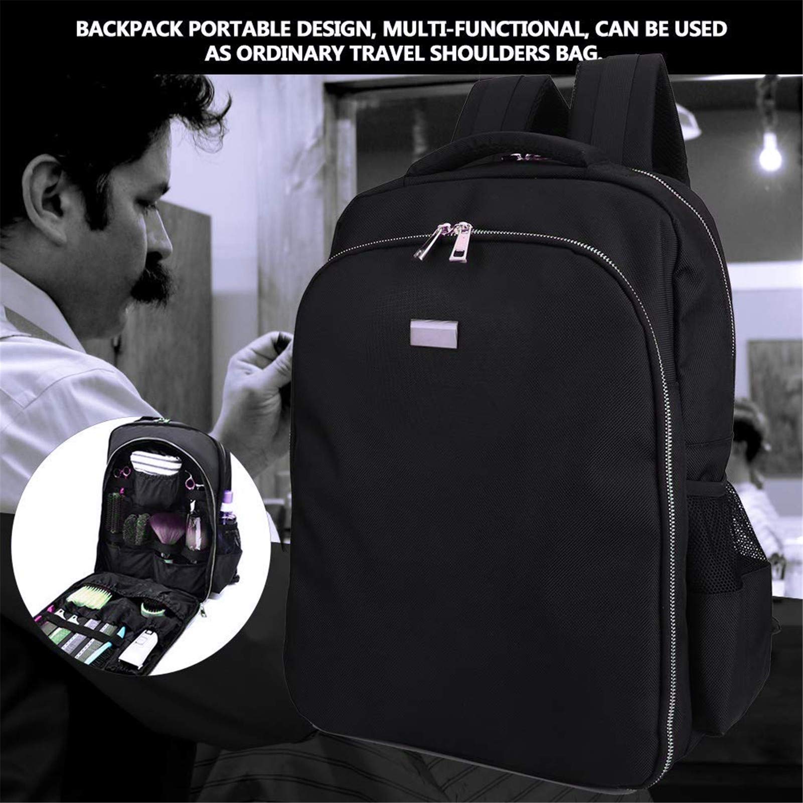 NADAENMF bolsa barbero para viaje transporte fácil y cómodo