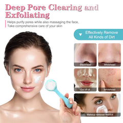 NADUSEP cepillo facial ergonómico de silicona para una limpieza fácil y cómoda.