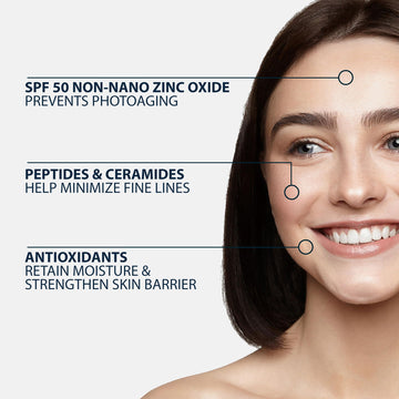 NAELI aplicación de tinte mineral SPF50 para tono uniforme y ligero.