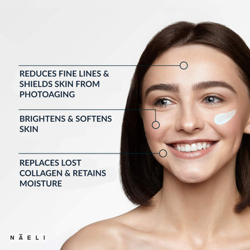 NAELI crema anti-edad con péptidos para firmeza y suavidad.