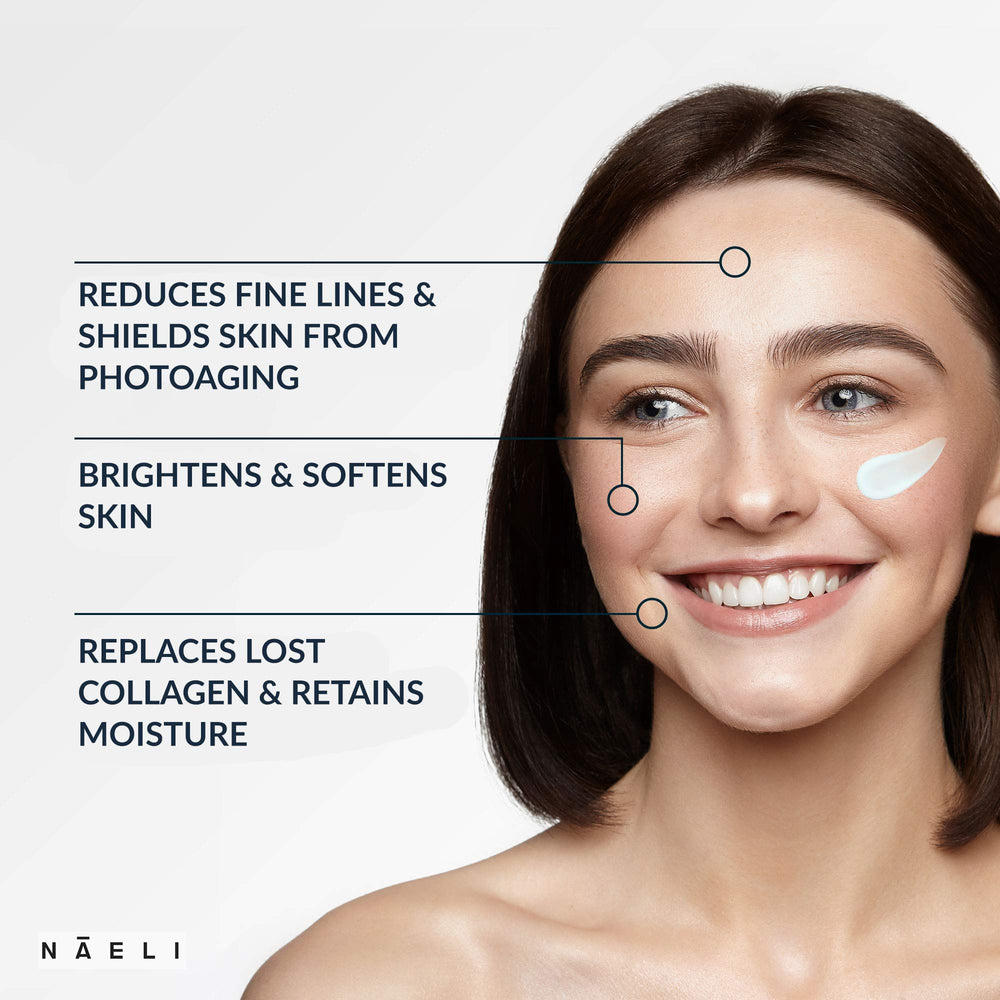 NAELI crema anti-edad con péptidos para firmeza y suavidad.