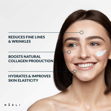 NAELI crema retinol noche con textura suave, se absorbe rápidamente.