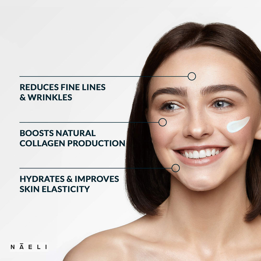 NAELI crema retinol noche con textura suave, se absorbe rápidamente.