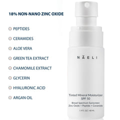 NAELI textura sedosa de crema con hialuronico para piel hidratada.