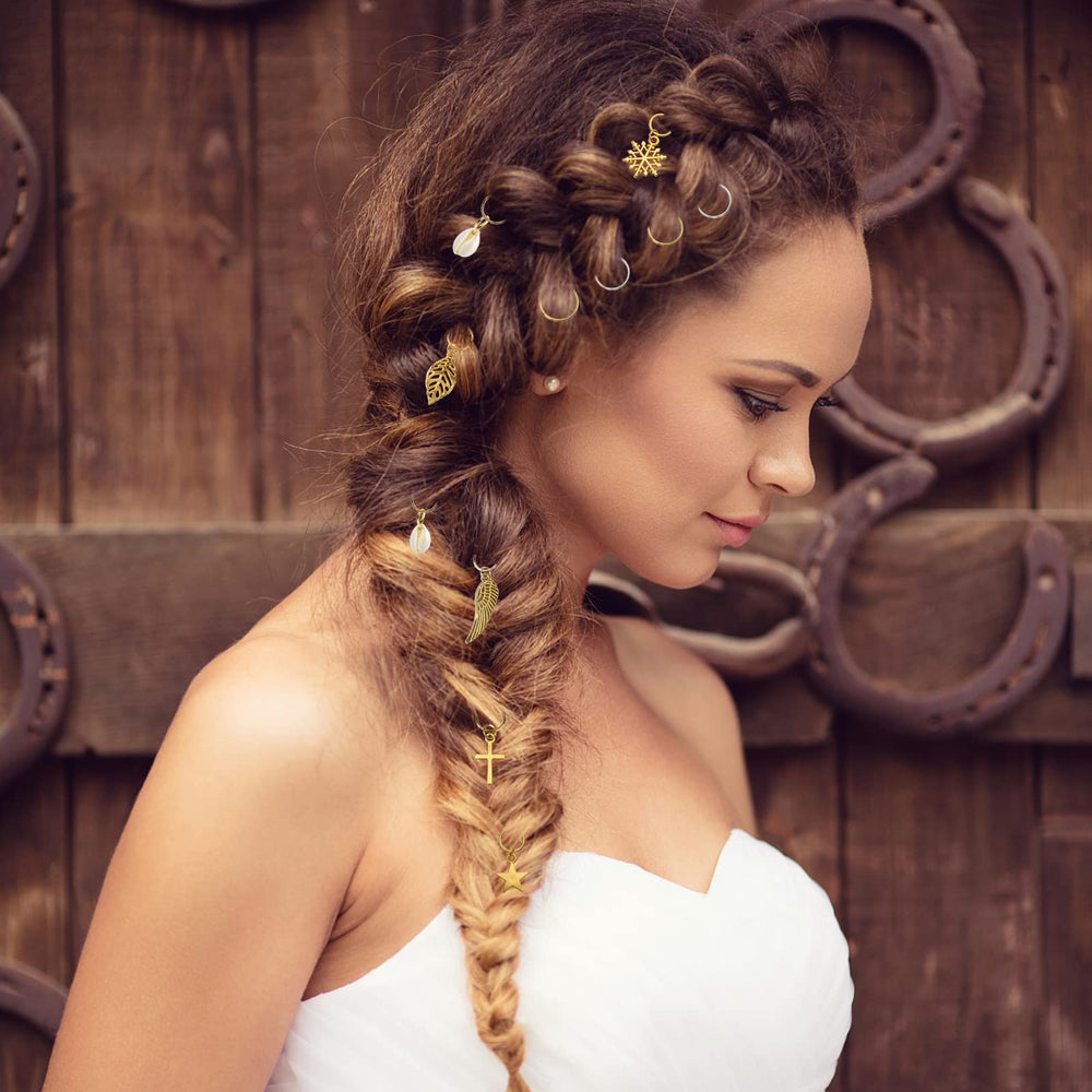 Nafaboig espirales para dreadlocks plata, diseño versátil para estilos variados.