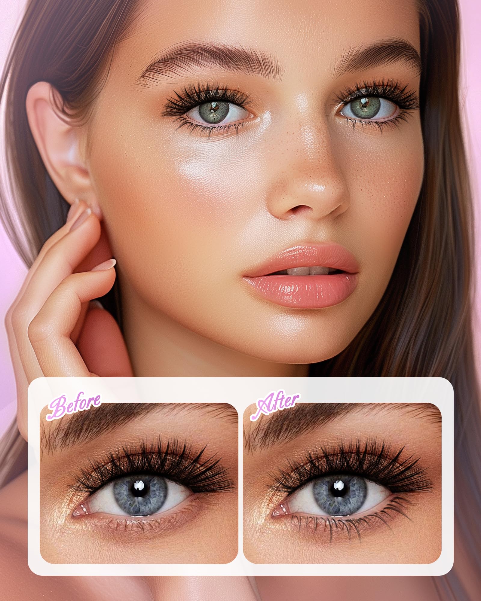 NAGARAKU Pestanas Inferiores Extensiones: look natural y profesional