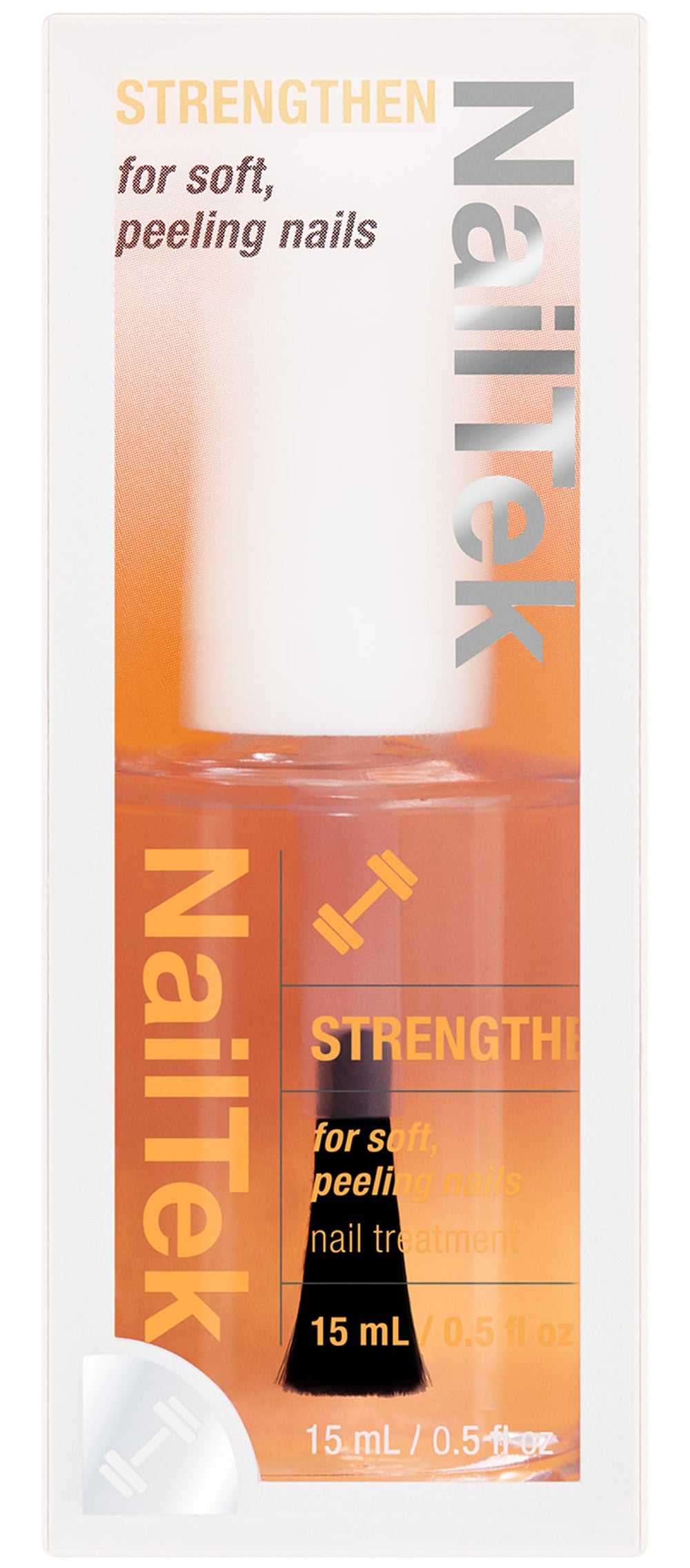 Nail Tek Formula 2: bote de 15 ml para fortalecer uñas delicadas.