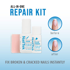 Nail Tek lima y buffer – acabado suave para uñas.