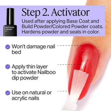 Nailboo capa superior brillo diamantado protege el color.