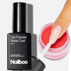Nailboo capa superior para polvo de inmersión, acabado liso y resistente.