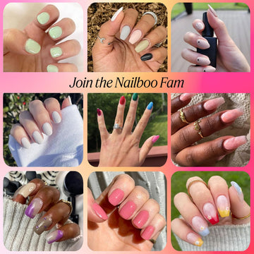 Nail file and prep pads beside the Nailboo set for smooth removal